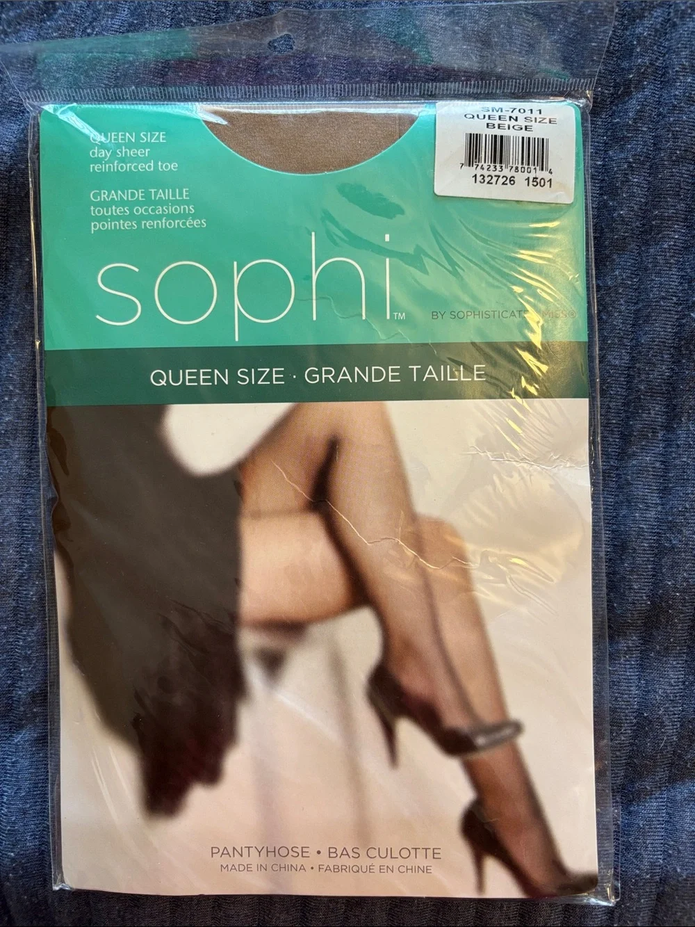 sophi Queen Size Sheer Pantyhose — Beige